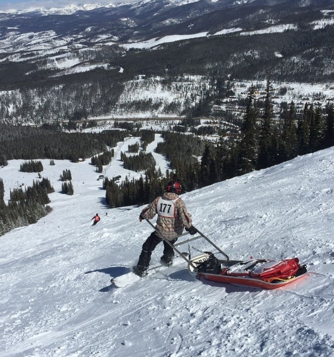 Ski patrol rescue training